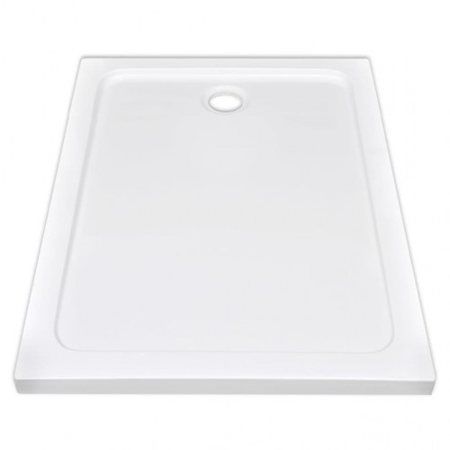 Rektangulært ABS brusekar 80 x 110 cm hvid