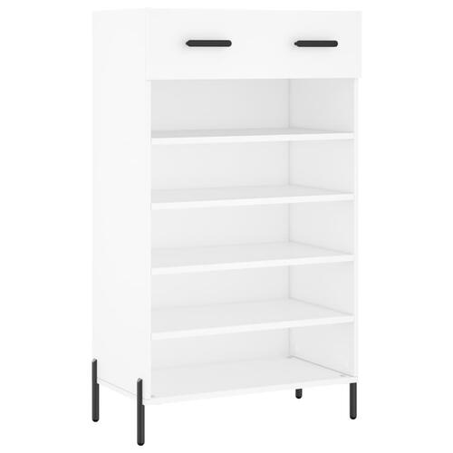 Skoreol 60x35x105 cm konstrueret træ hvid
