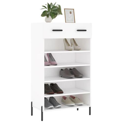 Skoreol 60x35x105 cm konstrueret træ hvid