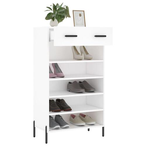 Skoreol 60x35x105 cm konstrueret træ hvid