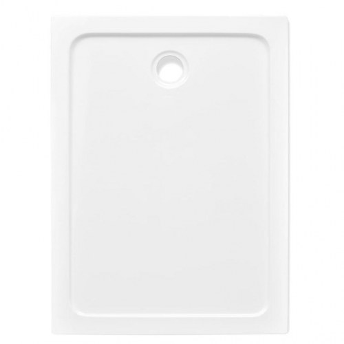 Rektangulært ABS brusekar 80 x 110 cm hvid