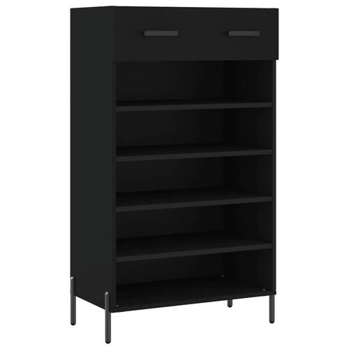 Skoreol 60x35x105 cm konstrueret træ sort
