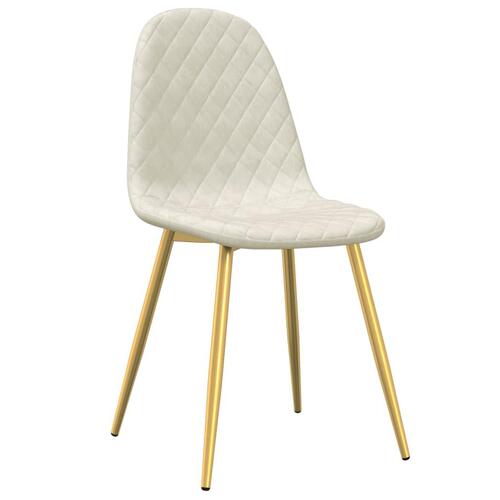 Spisebordsstole 4 stk. velour cremehvid