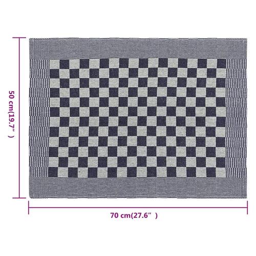 Viskestykker 50 stk. 50x70 cm bomuld blå og hvid