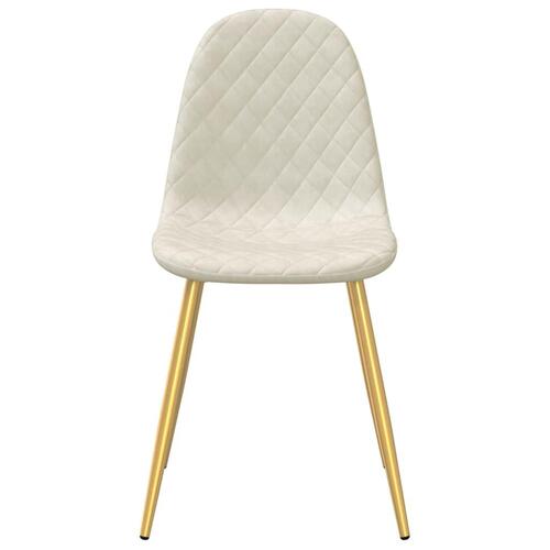 Spisebordsstole 4 stk. velour cremehvid