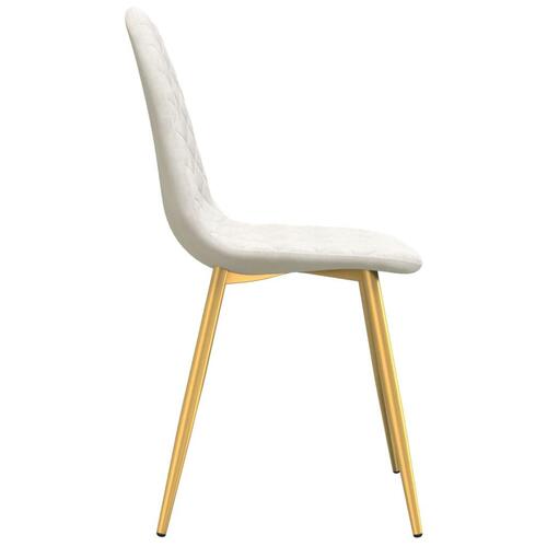 Spisebordsstole 4 stk. velour cremehvid