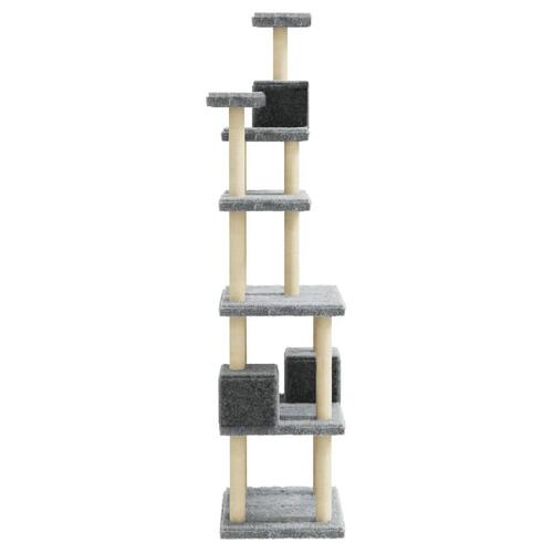 Kradsetræ med sisalkradsestolper 188 cm lysegrå