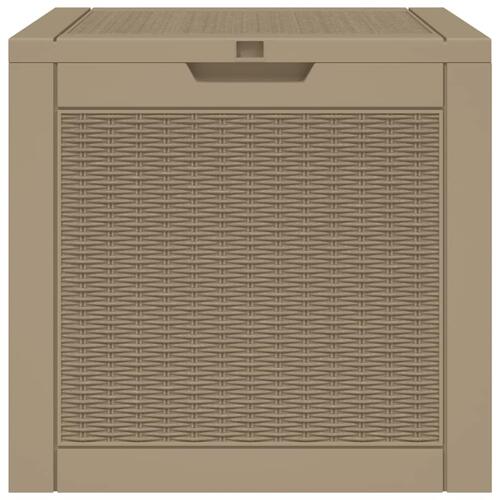 Opbevaringskasse til haven 55,5x43x53 cm polypropylen lysebrun