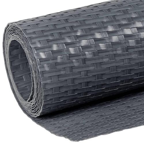 Altanafskærmning 500x80 cm polyrattan antracitgrå