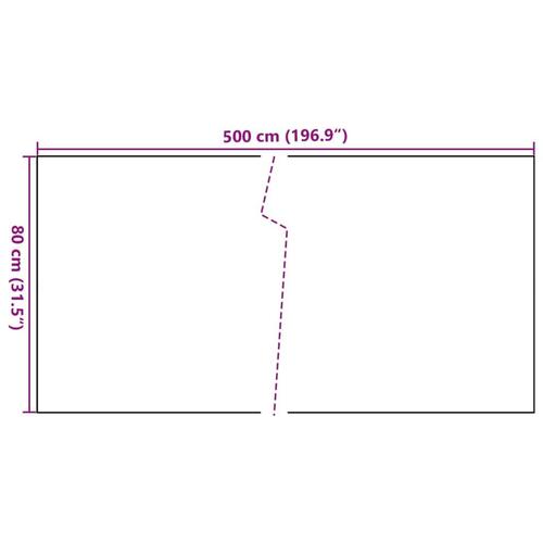 Altanafskærmning 500x80 cm polyrattan antracitgrå