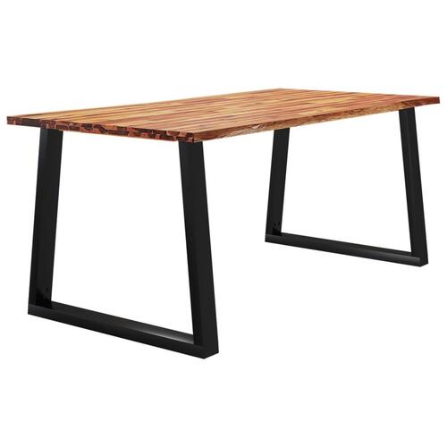 Spisebord med naturlig kant 180x90x75 cm massivt akacietræ