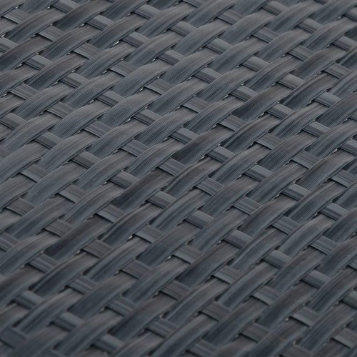 Altanafskærmning 500 × 100 cm i polyrattan - antracitgrå