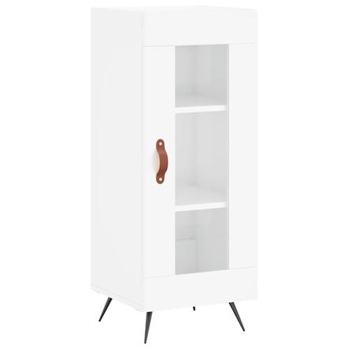 Skab 34,5x34x180 cm konstrueret træ hvid højglans