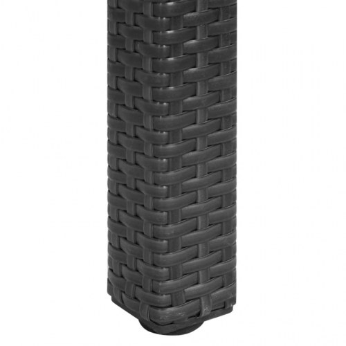 Havebord polyrattan 150 x 90 x 75 cm sort