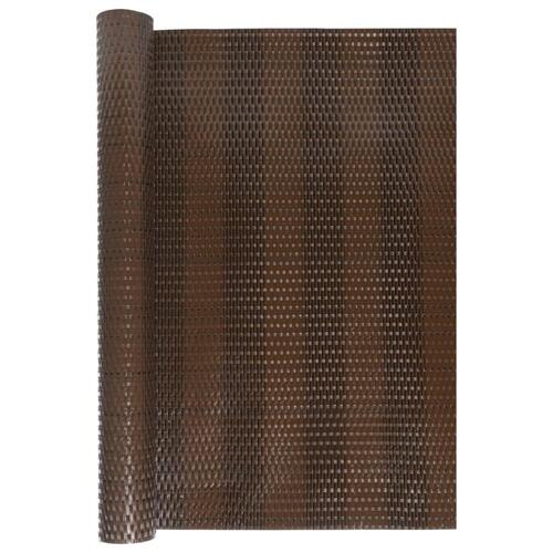 Altanafskærmning 1000x80 cm polyrattan brun og sort