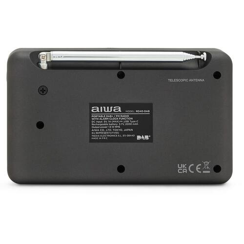 Radio Aiwa RD40DABBK Sort 2000 mAh