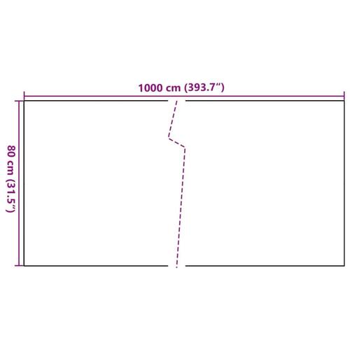 Altanafskærmning 1000x80 cm polyrattan brun og sort