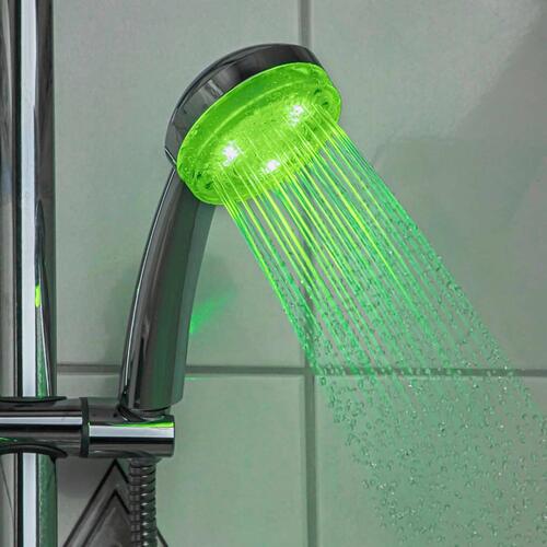 brusehoved med LED-lys 8 cm