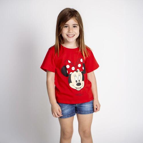 Børne Kortærmet T-shirt Minnie Mouse Rød 5 år