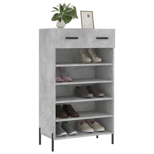 Skoreol 60x35x105 cm konstrueret træ betongrå