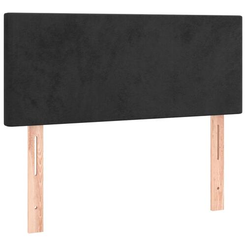 Sengegavl med LED-lys 80x5x78/88 cm velour sort