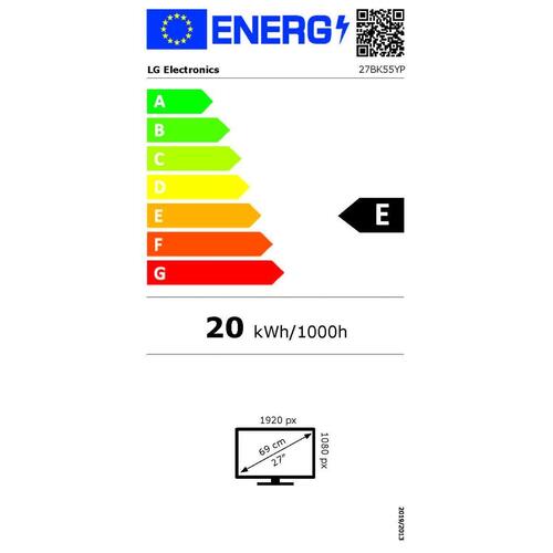 Skærm LG 27BK55YP-B 27" LED IPS 50-60 Hz