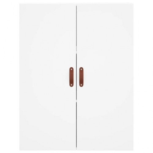 Højskab 69,5x34x180 cm konstrueret træ hvid