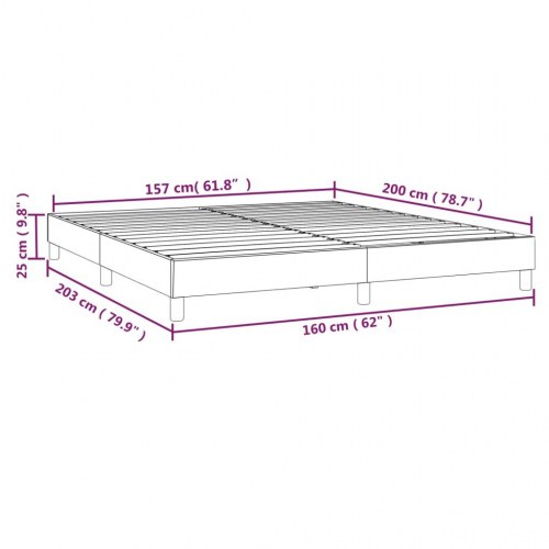 Boxspring sengeramme i fløjl - mørkeblå 160 x 200 cm
