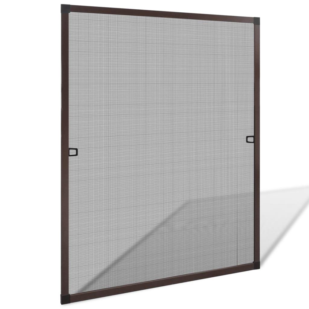 Brunt insektnet vindue 80 x 100 cm