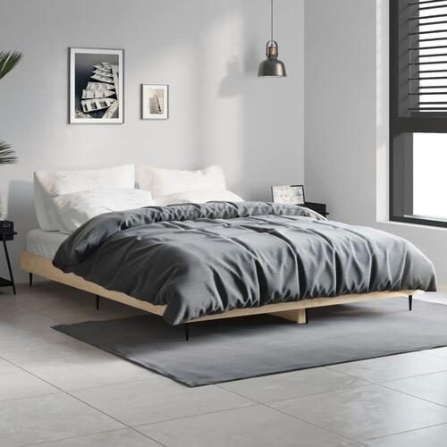 Sengeramme 140x190 cm uden madras konstrueret træ sonoma-eg