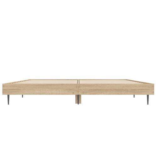 Sengeramme 140x190 cm uden madras konstrueret træ sonoma-eg