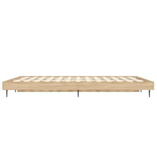 Sengeramme 140x190 cm uden madras konstrueret træ sonoma-eg