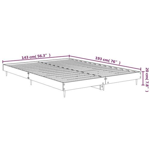 Sengeramme 140x190 cm uden madras konstrueret træ sonoma-eg