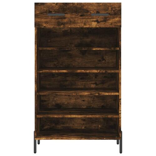 Skoreol 60x35x105 cm konstrueret træ røget egetræsfarve