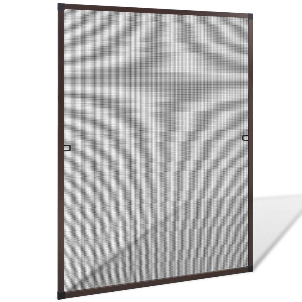 Brunt insektnet vindue 100 x 120 cm