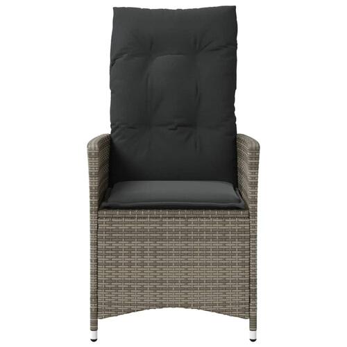 Havelænestole 2 stk. med hynder polyrattan grå