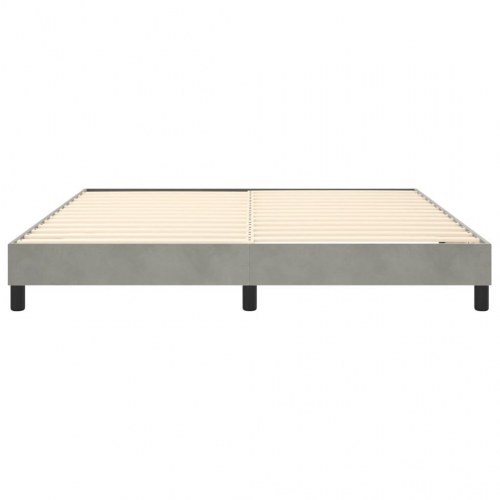Sengeramme uden madras Lysegrå 180x200 cm Fløjl