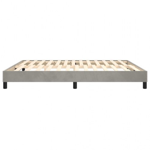 Sengeramme uden madras Lysegrå 180x200 cm Fløjl