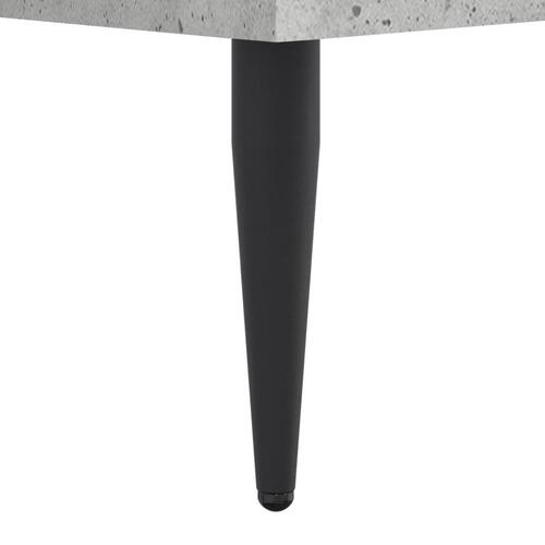 Sengestel 140x190 cm konstrueret træ betongrå