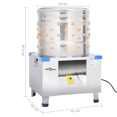 Plukkemaskine 131 fingre 1500W rustfrit stål
