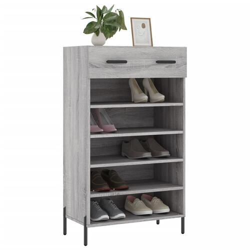 Skoreol 60x35x105 cm konstrueret træ grå sonoma-eg