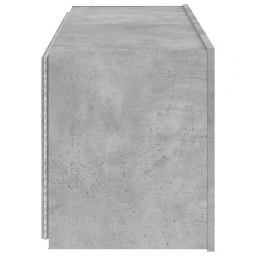 Væghængt tv-bord med LED-lys 100 x 35 x 41 cm - betongrå
