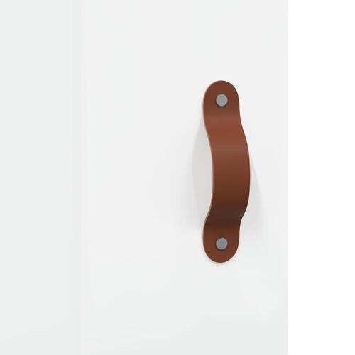Højskab 69,5x34x180 cm konstrueret træ hvid højglans