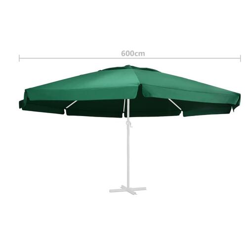 Udskiftningsdug til parasol 600 cm grøn
