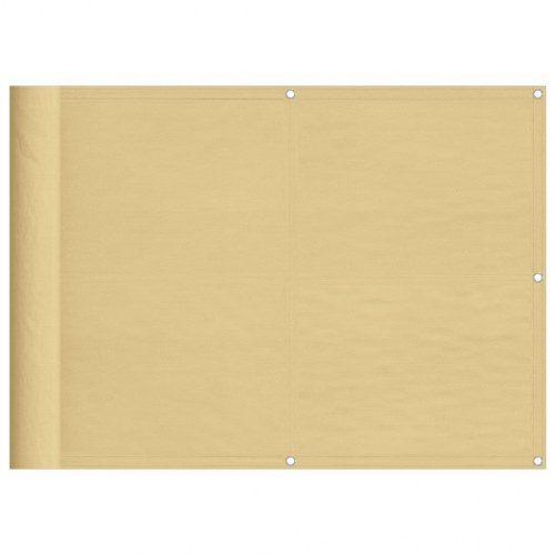 Altanafskærmning 75 × 400 cm - 100 % polyester, sandfarvet