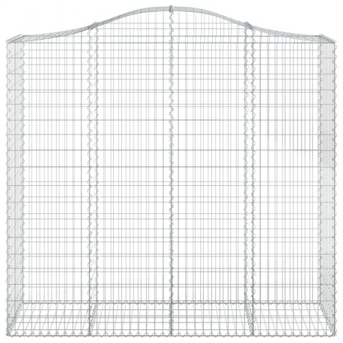 Buede gabionkurve 3 stk. 200x50x180/200 cm galvaniseret jern