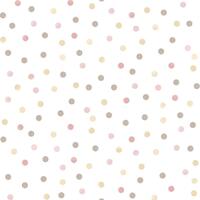Noordwand tapet Mondo Baby Confetti Dots lyserød hvid og brun