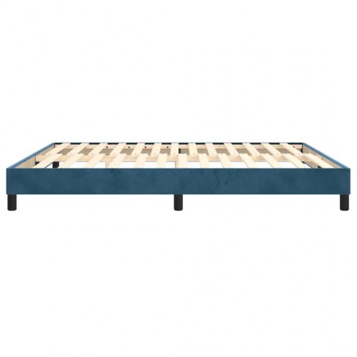 Boxspring sengeramme i fløjl - mørkeblå 180 x 200 cm