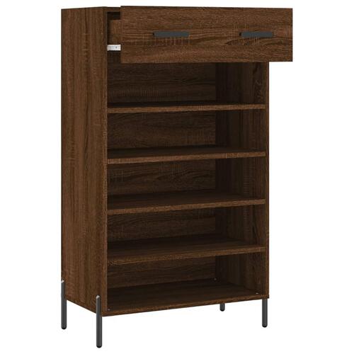 Skoreol 60x35x105 cm konstrueret træ brun egetræsfarve