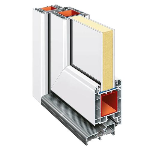 Hoveddør 108x208 cm PVC hvid